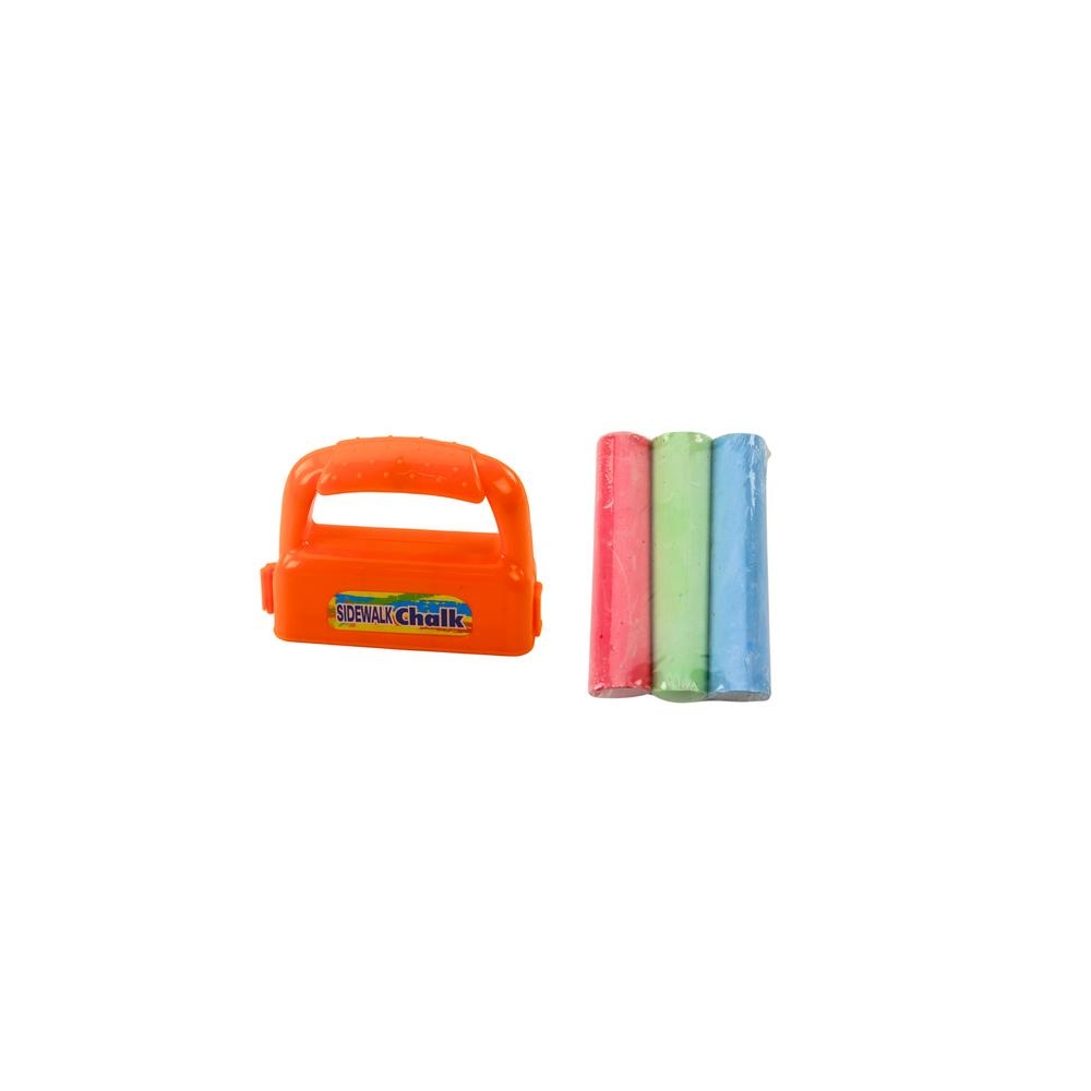 Kreidelių rinkinys su rankena Thick Sidewalk Chalk Orange 3 vnt